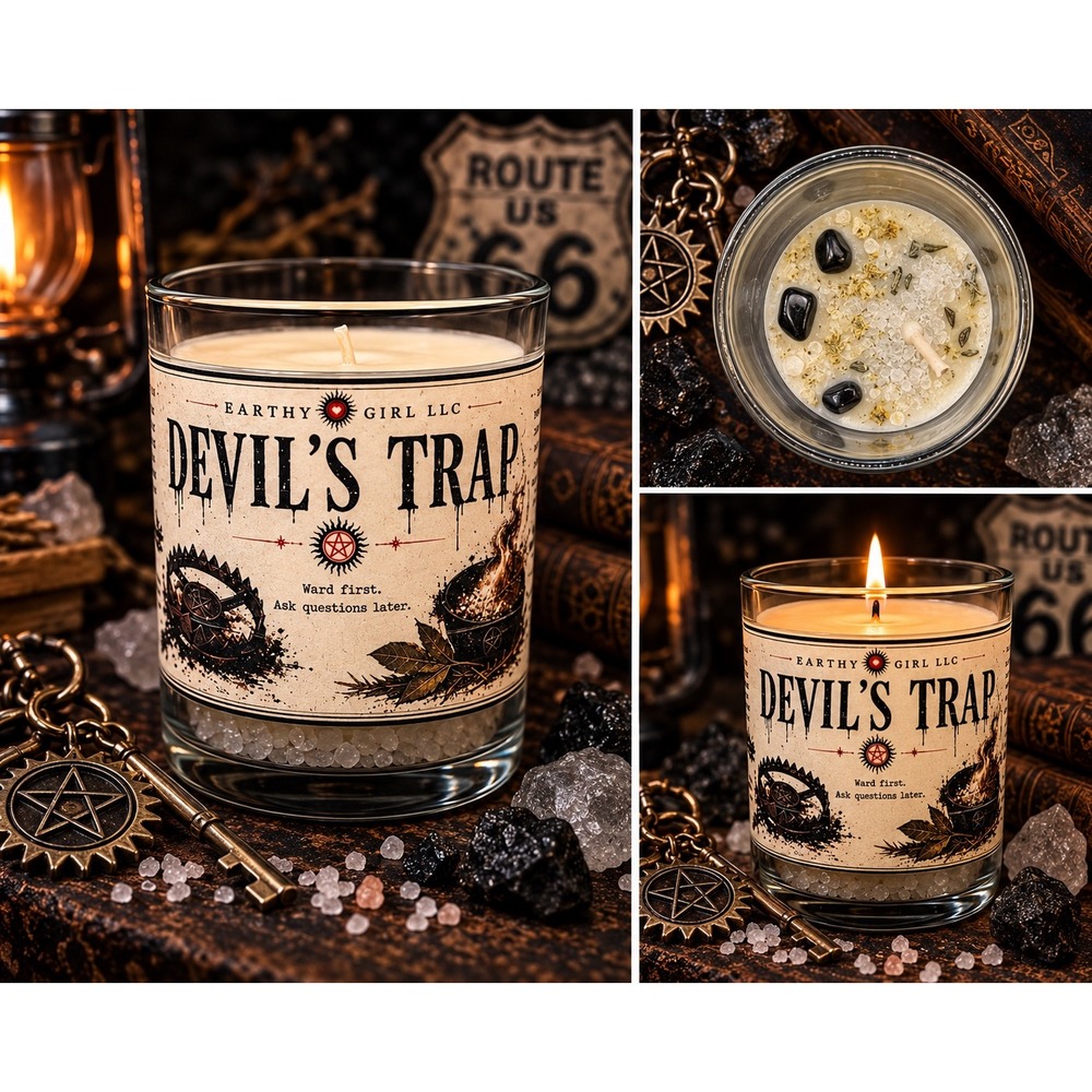 Devil's Trap Supernatural Inspired Protection Tea Light Candle Set